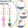 16Pcs Alloy Bar Beadable Keychain for Jewelry Making DIY Crafts KEYC-SZ0001-16RG-3