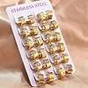 201 Stainless Steel Wide Huggie Hoop Earrings EJEW-D354-14G-1