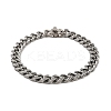 Non-Tarnish 304 Stainless Steel Cuban Link Chain Bracelet NJEW-D050-02E-P-1