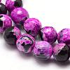 Natural Fire Crackle Agate Bead Strands G-K166-06F-8mm-07-3