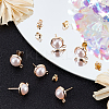 20Pcs Brass Stud Earring Findings MAK-BBC0001-28-6