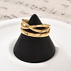 304 Stainless Steel Criss Cross Finger Rings RJEW-Q012-08G-1