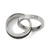 304 Stainless Steel Interlocking Ring Pendants STAS-U040-18P-C-1