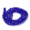 Transparent Electroplate Glass Beads Strands EGLA-A039-T4mm-L06-2