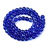 Transparent Electroplate Glass Beads Strands EGLA-Q132-6MM-01A-08-2