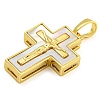 Brass Pendants with Shell KK-D534-02G-03-2