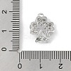 Brass Micro Pave Clear Cubic Zirconia Charms KK-R219-30P-3