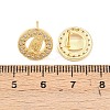 Brass Micro Pave Clear Cubic Zirconia Virgin Mary Stud Earrings EJEW-F400-23A-G-5