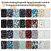 1920Pcs 32 Styles Baking Paint & Spray Painted Crackle & Transparent & Imitation Pearl Glass Beads GLAA-PH0002-93-4