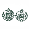 430 Stainless Steel Filigree Pendants X-STAS-T042-02B-2