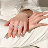 1 Set Acrylic Finger Rings for Women RJEW-LP0008-18B-2