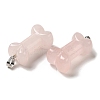 Natural Rose Quartz Pendants G-K353-02P-03-2