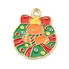 Christmas Theme Alloy Enamel Pendants ENAM-I060-01J-1