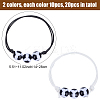 20Pcs 2 Colors Plastic Football Braided Bead Bracelet BJEW-SP0001-19-2