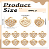 10Pcs Brass Micro Pave Clear Cubic Zirconia Charms KK-LP0001-86-2
