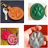 Dog Paw Shape Key Ring Hanging Plastic Mold DIY-WH0183-46-7