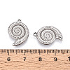 304 Stainless Steel Conch Pendants STAS-T069-27P-3