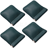 4Pcs Square PU Leather Change Purse with Alloy Shrapnel AJEW-BBC0002-22B-1