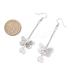 Brass Butterfly Dangle Earrings EJEW-JE06664-4