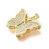 Brass Micro Pave Cubic Zirconia Pendants KK-G519-15G-02-2