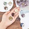 8Pcs 8 Colors Gemstone Pendants G-SC0002-21R-3