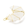Natural Mixed Stone Copper Wire Wrapped Pendants PALLOY-JF01639-5