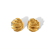 Irregular Texture Geometric 304 Stainless Steel Stud Earrings JR2524-1-3