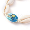 Adjustable Printed Cowrie Shell Braided Bead Bracelets BJEW-JB05154-02-3