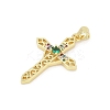 Brass Micro Pave Cubic Zirconia Pendants KK-D317-109G-2