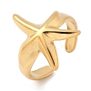 Ocean Themes 304 Stainless Steel Open Cuff Rings for Women RJEW-K293-02B-G-2