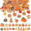 80Pcs 20 Styles Thanksgiving Day Theme Alloy Enamel Pendants ENAM-SC0006-85-1