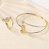 Alloy Round Beaded Cuff Bangles & Cuff Rings Sets FS-WG69C61-01-1