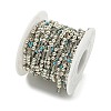 Brass Enamel Round Beaded Link Chain CHC-G022-07P-18-3