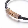 Leather Cord Bracelets BJEW-P247-D-4