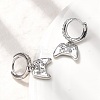 Brass Micro Pave Cubic Zirconia Hoop Earrings EJEW-P322-14P-5