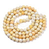 Ombre Effect Dyed Crackle Glass Round Beads Strands X1-GLAA-T031-01F-3
