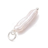 3Pcs 3 Colors Natural Keshi Pearl Pendants PALLOY-JF04239-03-5
