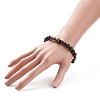 Natural Tiger Eye & Coconut & Wood Beaded Stretch Bracelet BJEW-JB08267-3