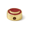 Real 18K Gold Plated Brass Enamel Beads LS-KK-A170-01G-04-3
