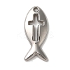 Non-Tarnish 304 Stainless Steel Pendants STAS-M017-02P-1