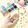 210g 14 Styles Natural Mixed Gemstone Chip Beads and 15g Opaque Glass Chip Beads Kits G-YW0002-37-5
