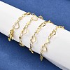 Brass Star Heart Link Chain Necklaces NJEW-M108-30G-5