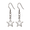 3 Pair 3 Style 304 Stainless Steel Dangle Earrings EJEW-JE05494-01-4