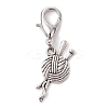 Measuring Tape Tibetan Style Zinc Alloy Pendant Decorations HJEW-JM01795-3