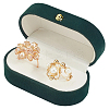 1Pc Rectangle Velvet Couple Rings Box CON-BBC0001-20B-1