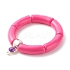 Chunky Acrylic Tube Beads Stretch Bracelet BJEW-JB07316-2