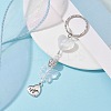 Mother's Day Alloy Heart with Word Mom Pendant Keychain KEYC-JKC00599-2
