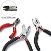 5Pcs 5 Styles Carbon Steel Jewelry Pliers AJEW-YW0001-19-4