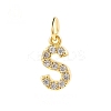 Brass Cubic Zirconia Pendants with Jump Rings LS-FIND-PW0024-09S-1