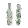 Natural Green Aventurine Pendants G-K338-28P-05-1
